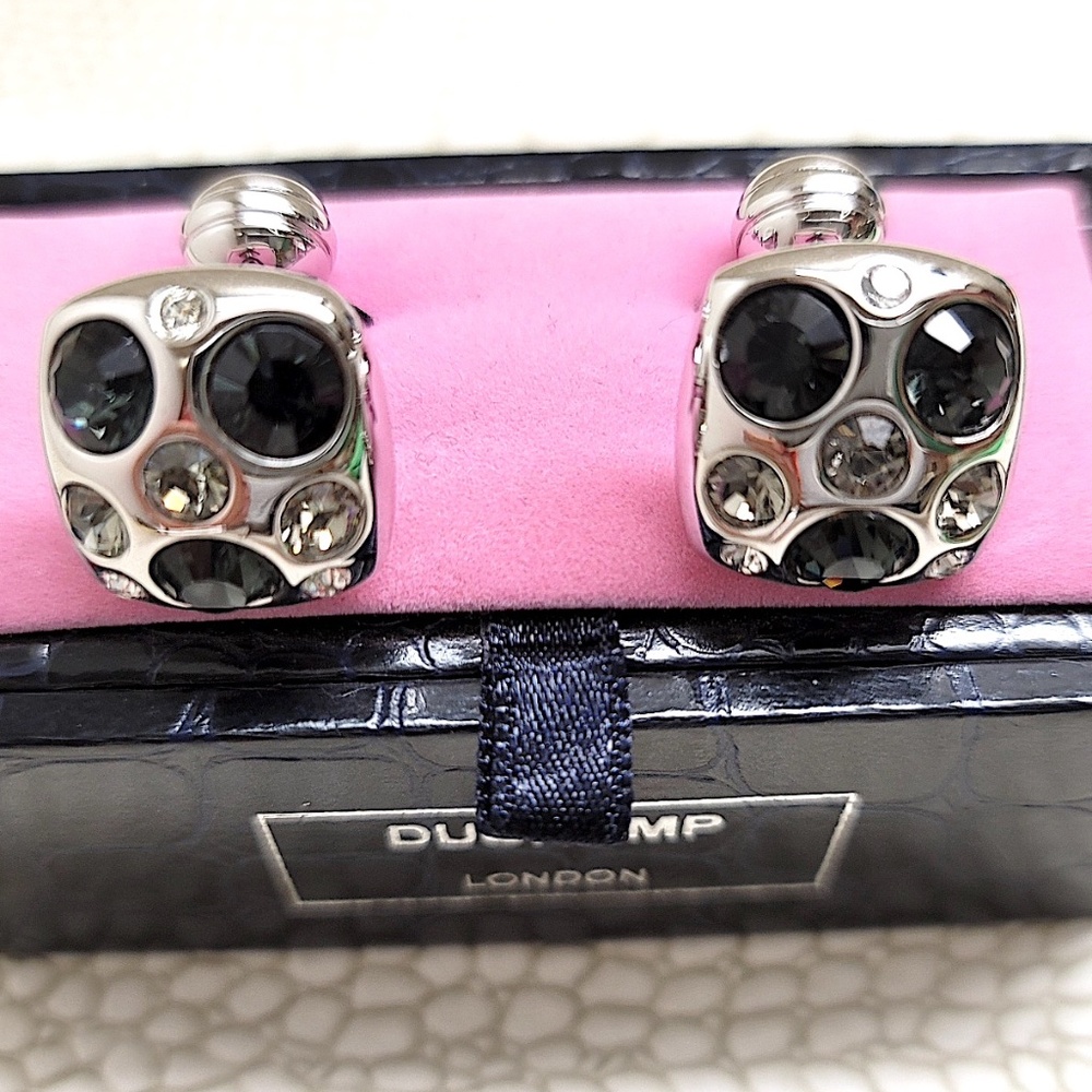 NEW-DUCHAMP CUFFLINKS SWAROVSKI CRYSTAL ‘ARTISAN STAR’